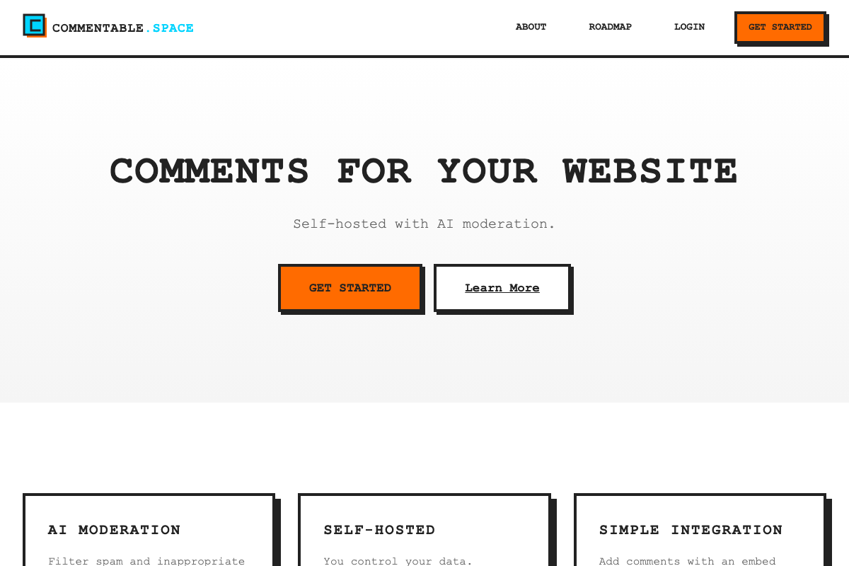 screenshot of commentable.space